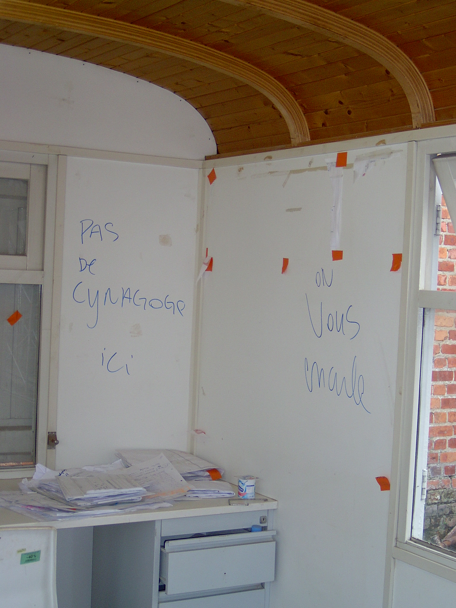 Vandalisme sur le chantier d'une synagogue à Bruxelles
