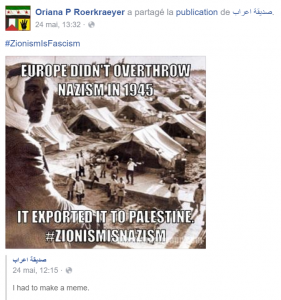 20160524 - Facebook - nazification Israel